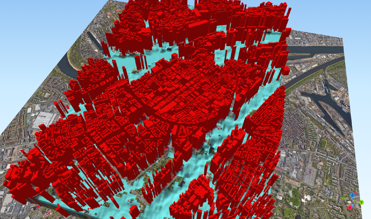 3D Flood Mapping & Visualization Of Mannheim City Center Flood Risk ...